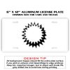 6 X 12 Full Size Aluminum License Plate for Cars and Trucks  Thumbnail