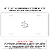 6 X 12 Full Size Aluminum License Plate for Cars and Trucks  Thumbnail