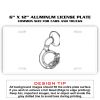 6 X 12 Full Size Aluminum License Plate for Cars and Trucks  Thumbnail