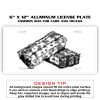 6 X 12 Full Size Aluminum License Plate for Cars and Trucks  Thumbnail
