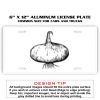 6 X 12 Full Size Aluminum License Plate for Cars and Trucks  Thumbnail