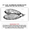 6 X 12 Full Size Aluminum License Plate for Cars and Trucks  Thumbnail