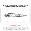 6 X 12 Full Size Aluminum License Plate for Cars and Trucks  Thumbnail