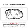 6 X 12 Full Size Aluminum License Plate for Cars and Trucks  Thumbnail