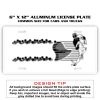 6 X 12 Full Size Aluminum License Plate for Cars and Trucks  Thumbnail