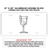 6 X 12 Full Size Aluminum License Plate for Cars and Trucks  Thumbnail