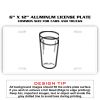 6 X 12 Full Size Aluminum License Plate for Cars and Trucks  Thumbnail