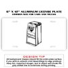 6 X 12 Full Size Aluminum License Plate for Cars and Trucks  Thumbnail