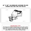 6 X 12 Full Size Aluminum License Plate for Cars and Trucks  Thumbnail