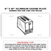 6 X 12 Full Size Aluminum License Plate for Cars and Trucks  Thumbnail
