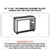 6 X 12 Full Size Aluminum License Plate for Cars and Trucks  Thumbnail