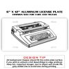 6 X 12 Full Size Aluminum License Plate for Cars and Trucks  Thumbnail