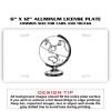 6 X 12 Full Size Aluminum License Plate for Cars and Trucks  Thumbnail