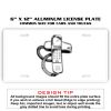 6 X 12 Full Size Aluminum License Plate for Cars and Trucks  Thumbnail