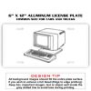 6 X 12 Full Size Aluminum License Plate for Cars and Trucks  Thumbnail