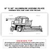 6 X 12 Full Size Aluminum License Plate for Cars and Trucks  Thumbnail