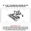 6 X 12 Full Size Aluminum License Plate for Cars and Trucks  Thumbnail