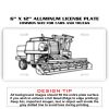 6 X 12 Full Size Aluminum License Plate for Cars and Trucks  Thumbnail