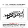 6 X 12 Full Size Aluminum License Plate for Cars and Trucks  Thumbnail