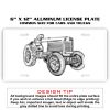 6 X 12 Full Size Aluminum License Plate for Cars and Trucks  Thumbnail