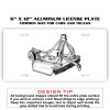 6 X 12 Full Size Aluminum License Plate for Cars and Trucks  Thumbnail