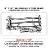 6 X 12 Full Size Aluminum License Plate for Cars and Trucks  Thumbnail