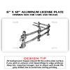 6 X 12 Full Size Aluminum License Plate for Cars and Trucks  Thumbnail