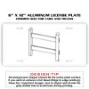 6 X 12 Full Size Aluminum License Plate for Cars and Trucks  Thumbnail