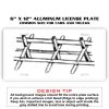 6 X 12 Full Size Aluminum License Plate for Cars and Trucks  Thumbnail