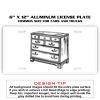 6 X 12 Full Size Aluminum License Plate for Cars and Trucks  Thumbnail