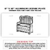 6 X 12 Full Size Aluminum License Plate for Cars and Trucks  Thumbnail