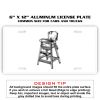 6 X 12 Full Size Aluminum License Plate for Cars and Trucks  Thumbnail