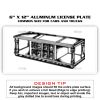 6 X 12 Full Size Aluminum License Plate for Cars and Trucks  Thumbnail