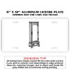 6 X 12 Full Size Aluminum License Plate for Cars and Trucks  Thumbnail