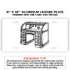 6 X 12 Full Size Aluminum License Plate for Cars and Trucks  Thumbnail