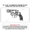 6 X 12 Full Size Aluminum License Plate for Cars and Trucks  Thumbnail