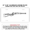 6 X 12 Full Size Aluminum License Plate for Cars and Trucks  Thumbnail