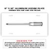 6 X 12 Full Size Aluminum License Plate for Cars and Trucks  Thumbnail