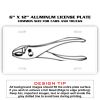 6 X 12 Full Size Aluminum License Plate for Cars and Trucks  Thumbnail