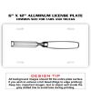 6 X 12 Full Size Aluminum License Plate for Cars and Trucks  Thumbnail