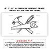 6 X 12 Full Size Aluminum License Plate for Cars and Trucks  Thumbnail