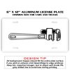 6 X 12 Full Size Aluminum License Plate for Cars and Trucks  Thumbnail