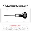 6 X 12 Full Size Aluminum License Plate for Cars and Trucks  Thumbnail