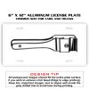 6 X 12 Full Size Aluminum License Plate for Cars and Trucks  Thumbnail
