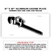 6 X 12 Full Size Aluminum License Plate for Cars and Trucks  Thumbnail