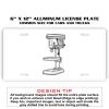 6 X 12 Full Size Aluminum License Plate for Cars and Trucks  Thumbnail