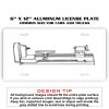 6 X 12 Full Size Aluminum License Plate for Cars and Trucks  Thumbnail