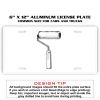 6 X 12 Full Size Aluminum License Plate for Cars and Trucks  Thumbnail