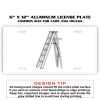 6 X 12 Full Size Aluminum License Plate for Cars and Trucks  Thumbnail