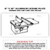 6 X 12 Full Size Aluminum License Plate for Cars and Trucks  Thumbnail
